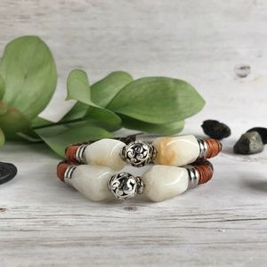 LAST ONE•Hand Crafted Double Jade Bracelet